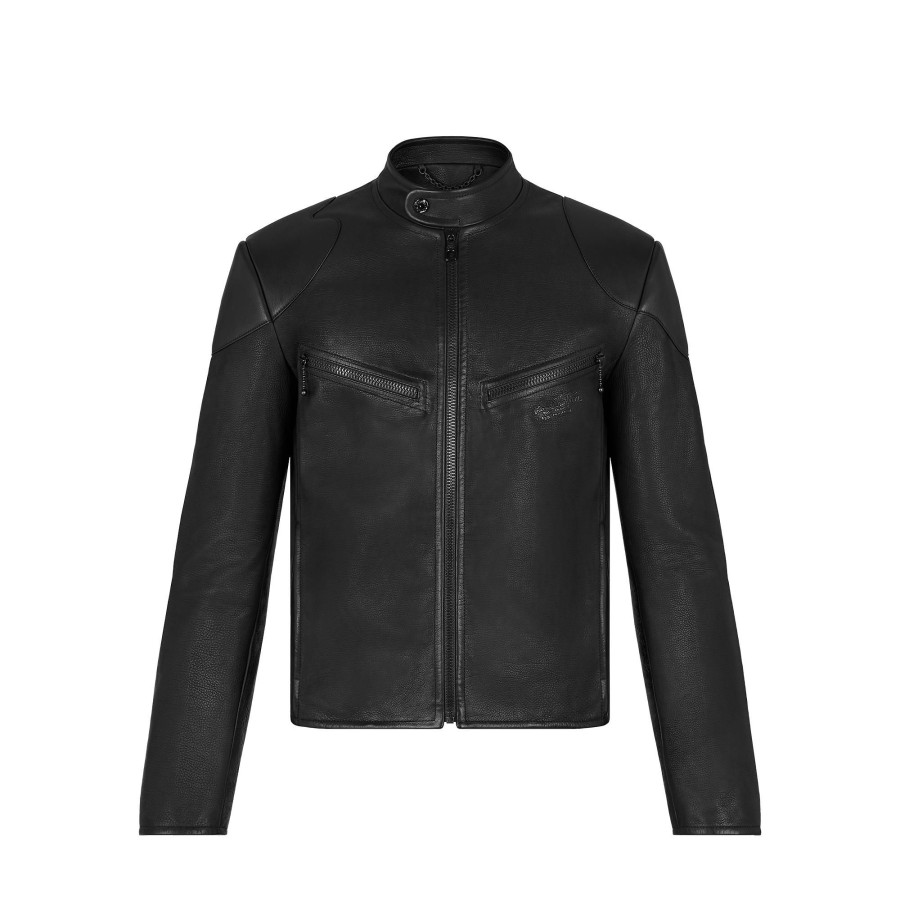 Men Louis Vuitton Coats And Outerwear | Original Leather Biker