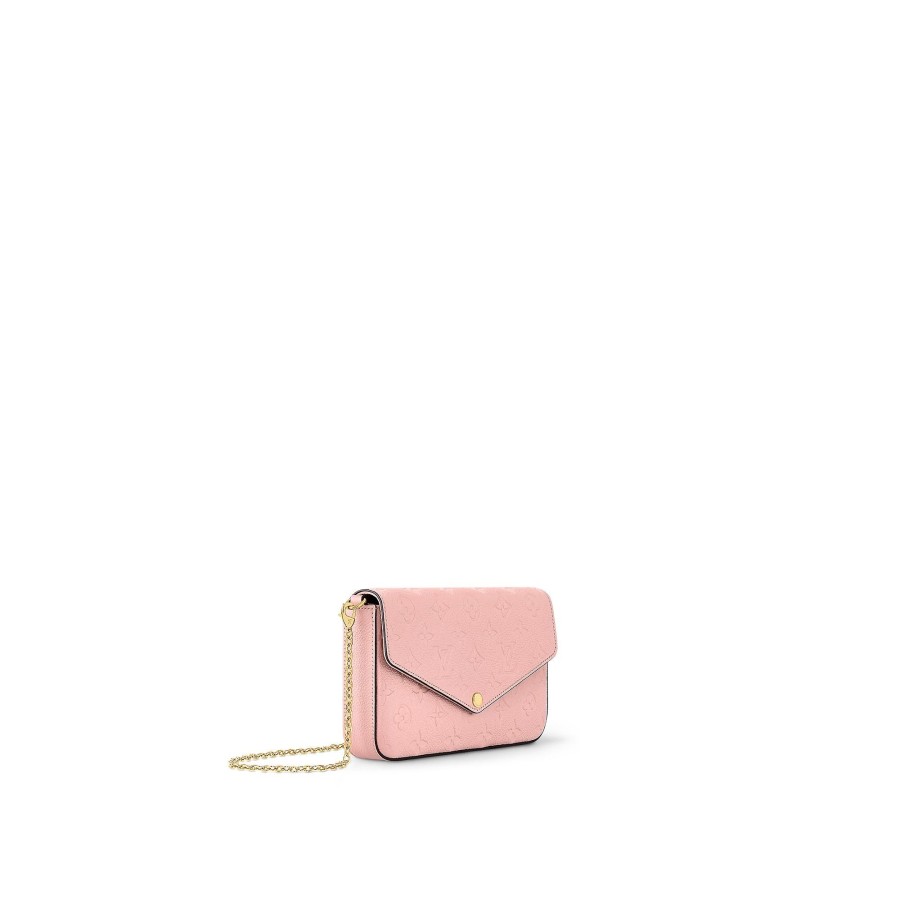 Women Louis Vuitton Chain Bags And Clutches | Felicie Pochette Rose Poudre