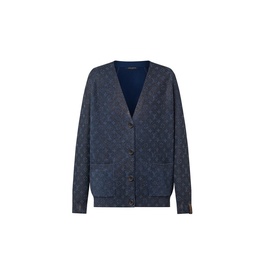 Women Louis Vuitton Knitwear | Glitter Monogram Knit Cardigan