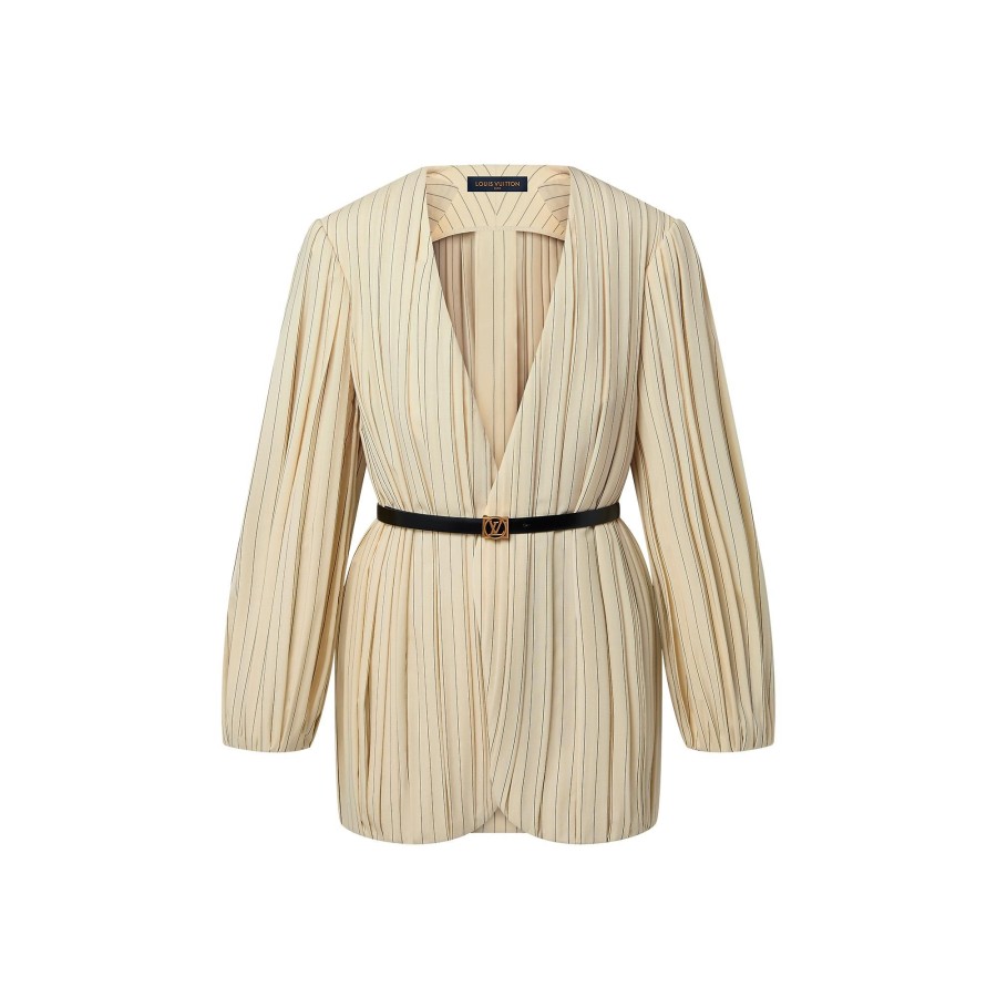 Women Louis Vuitton Coats And Jackets | Draped Pinstripe Jacket