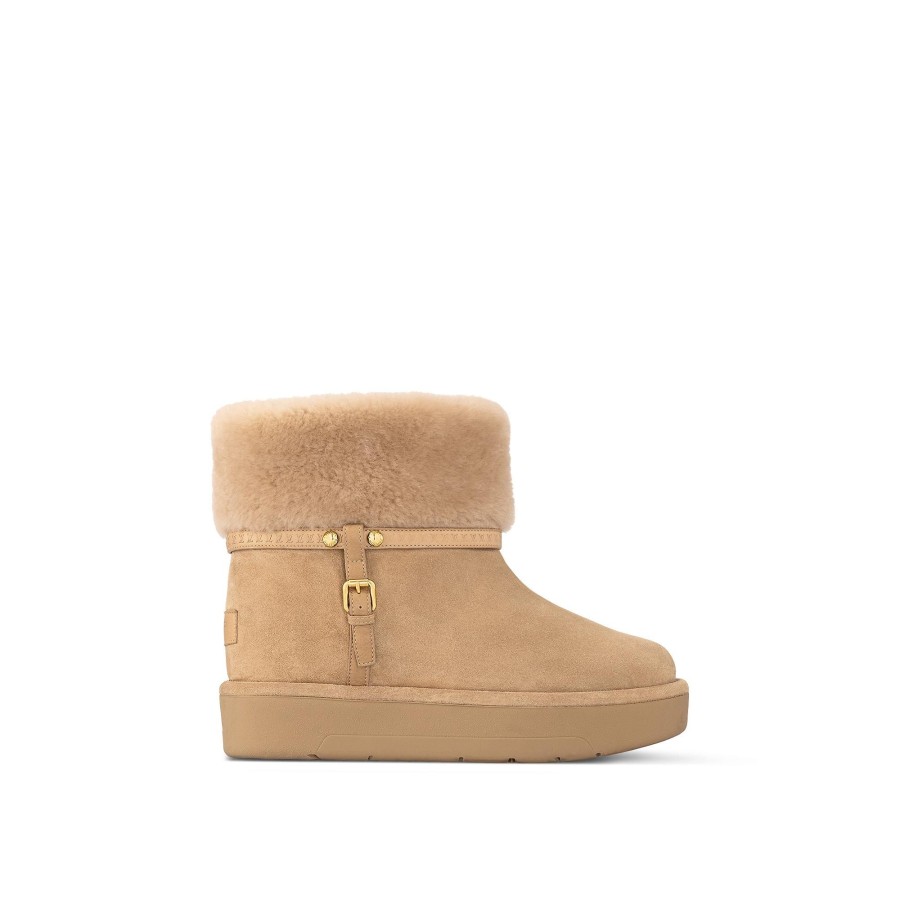 Women Louis Vuitton Boots And Booties | Aspen Platform Ankle Boot Beige