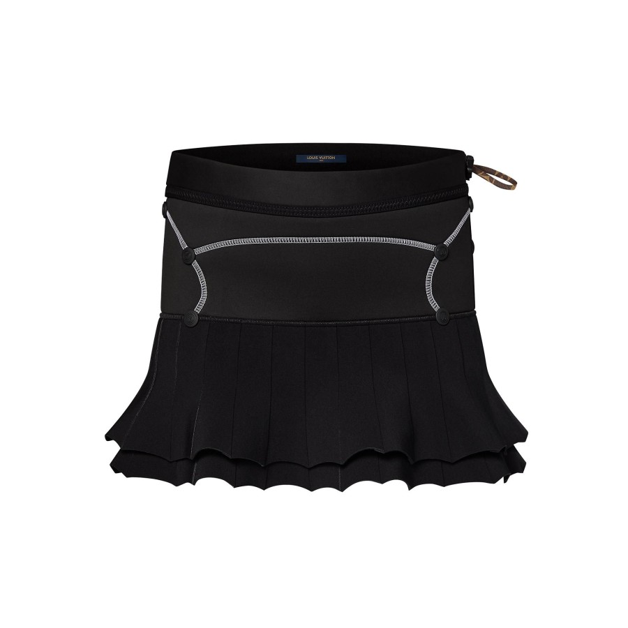 Women Louis Vuitton Skirts And Shorts | Fin Flounce Scuba Mini Skirt