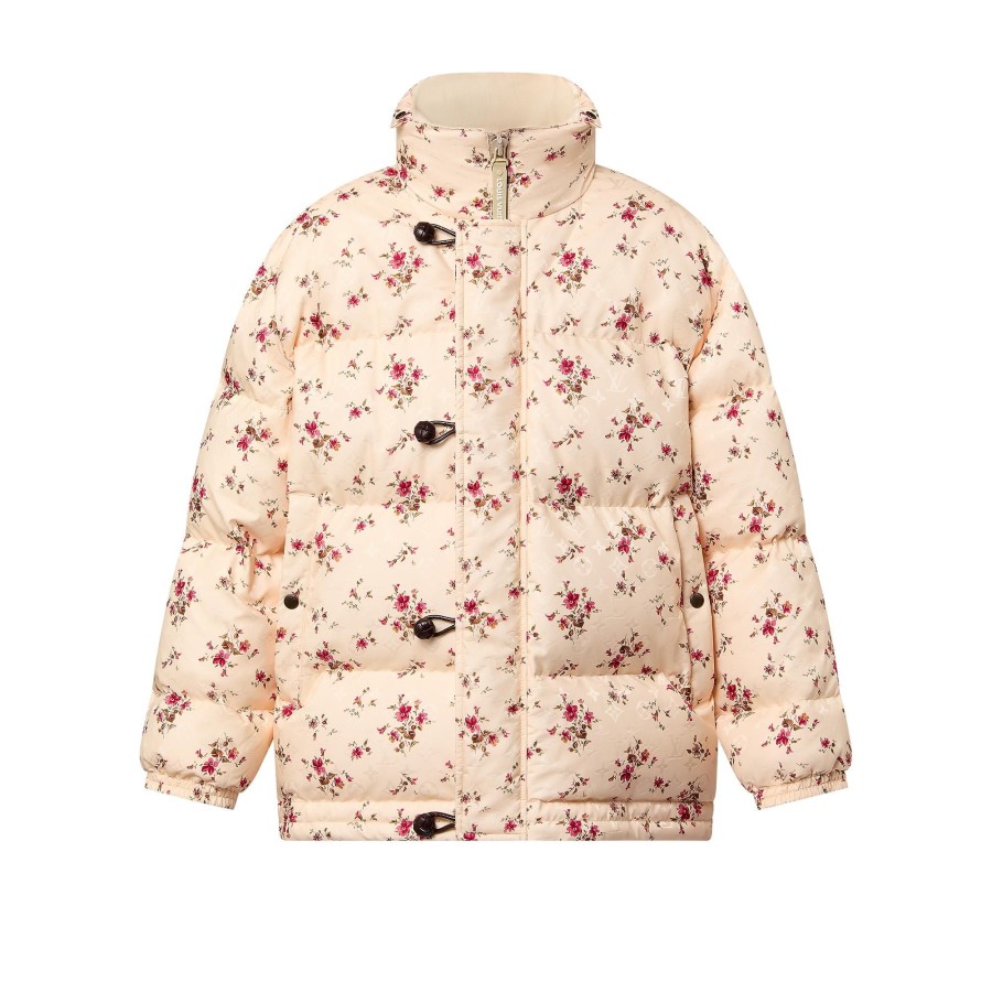 Women Louis Vuitton Coats And Jackets | Floral Print Long Puffer Jacket