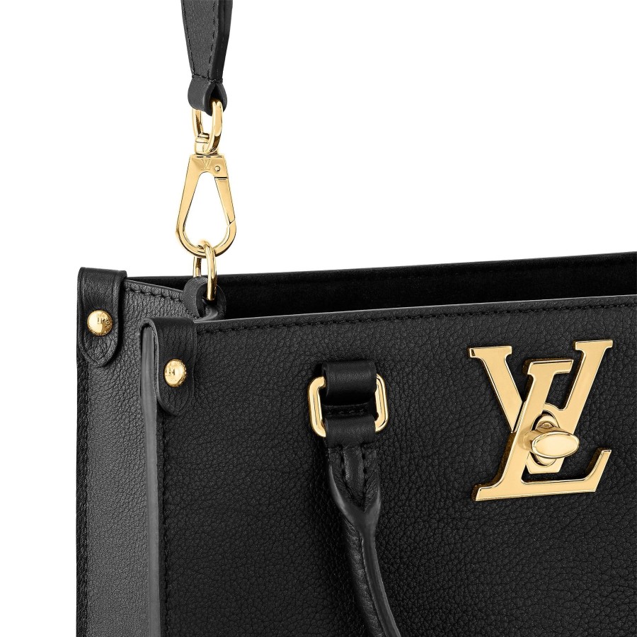 Women Louis Vuitton Leather Bags | Lock & Go Black