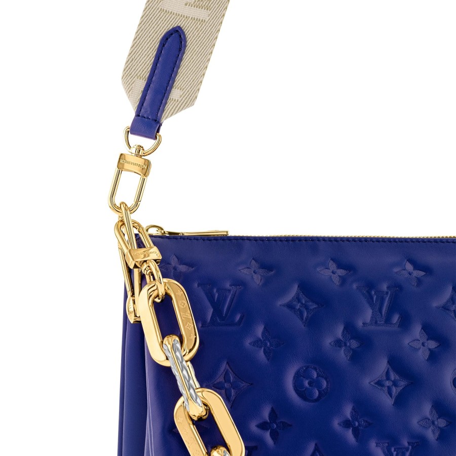 Women Louis Vuitton Chain Bags And Clutches | Coussin Pm Smalt Blue