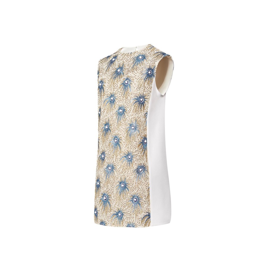 Women Louis Vuitton Dresses | Swarovski Embroidered Swirls Mini Dress