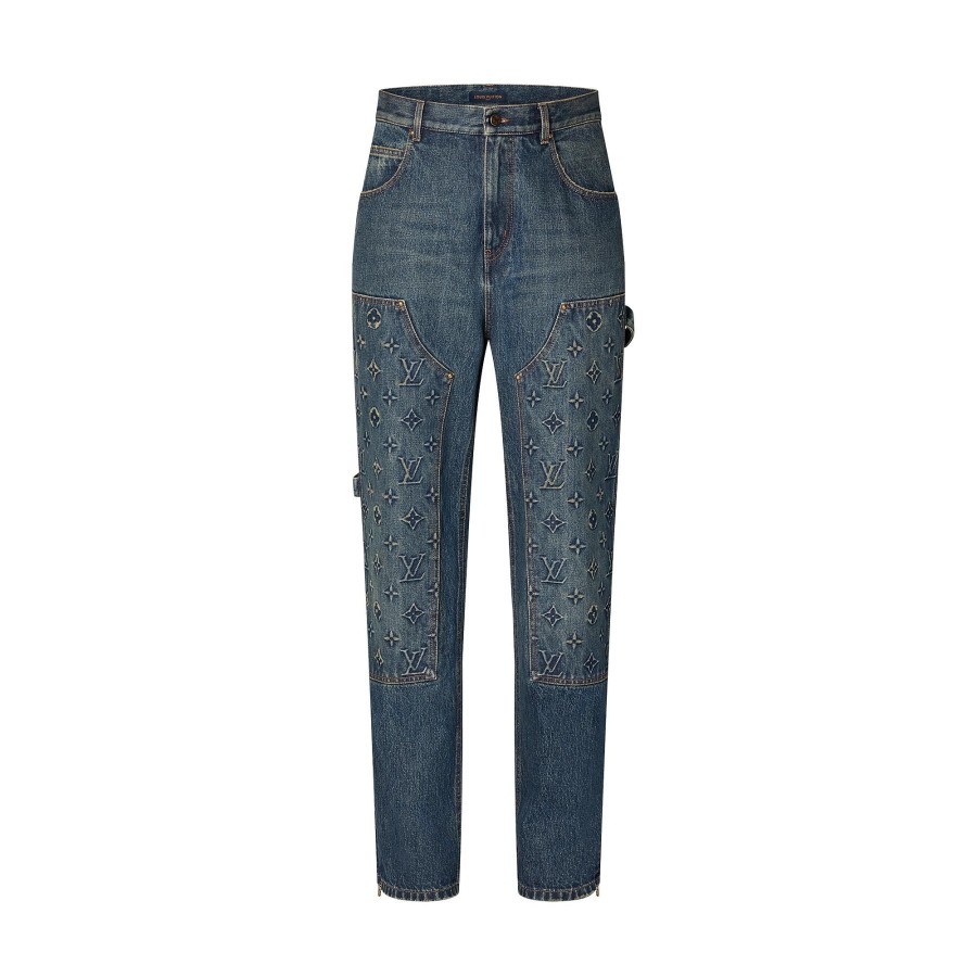 Men Louis Vuitton Pants | Workwear Denim Carpenter Pants