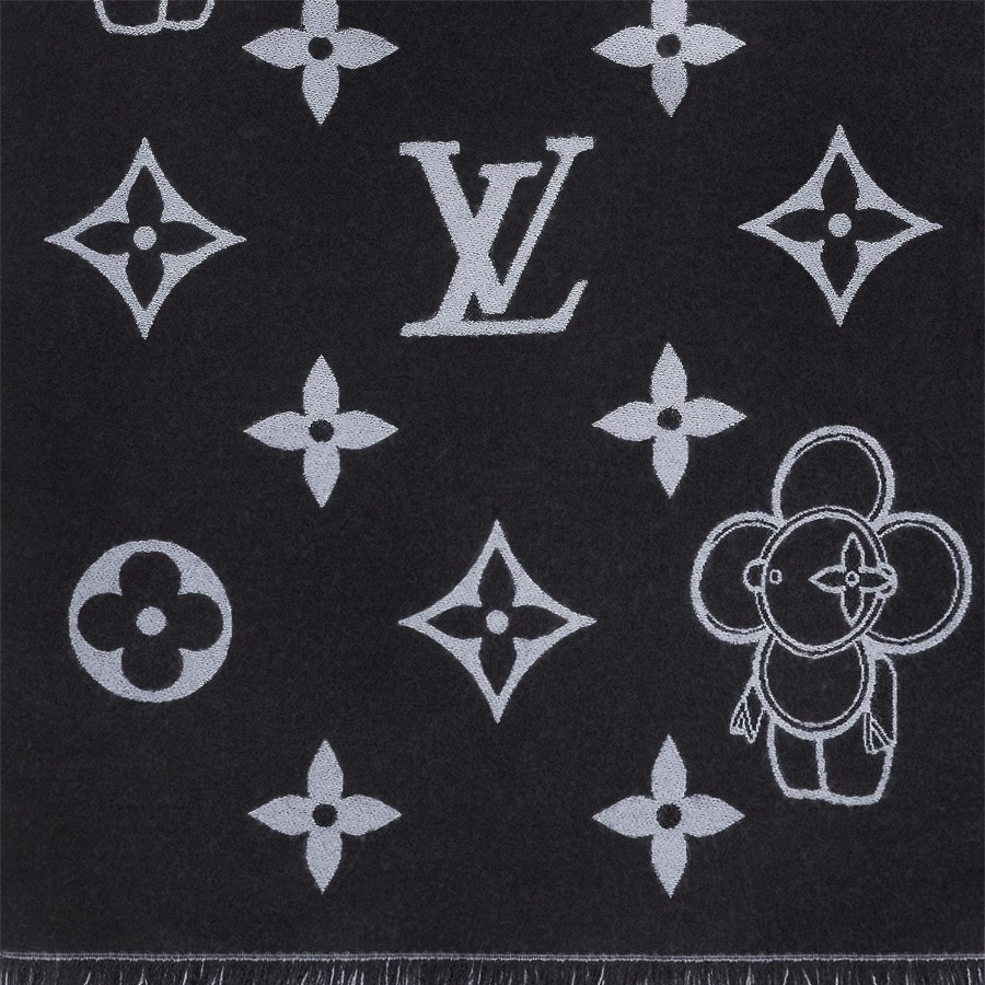 Men Louis Vuitton Scarves | Mng Vivienne Scarf Dark Grey