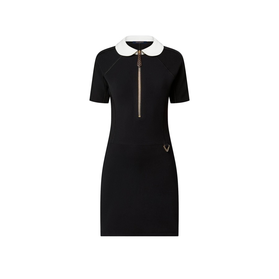 Women Louis Vuitton Dresses | Technical Jersey Peter Pan Collar Dress