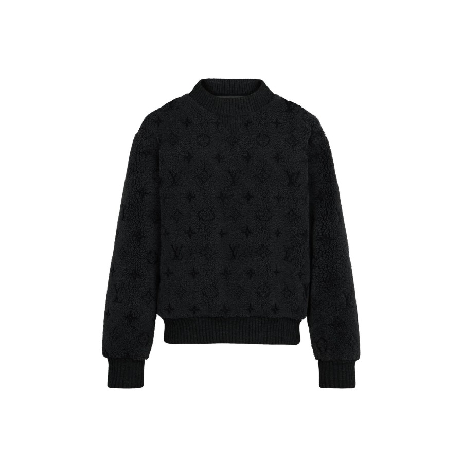 Men Louis Vuitton Knitwear And Sweatshirts | Monogram Shearling Crewneck