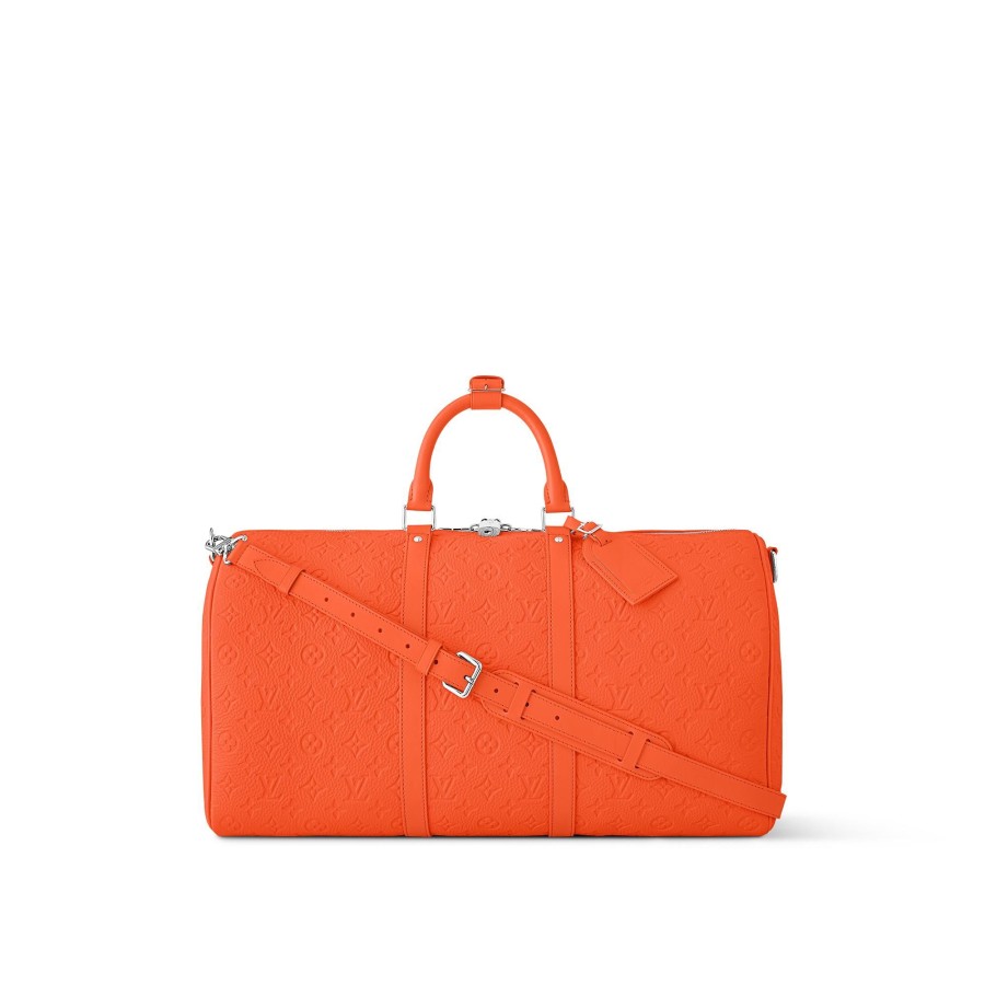 Women Louis Vuitton Travel Bags | Keepall Bandouliere 50 Orange