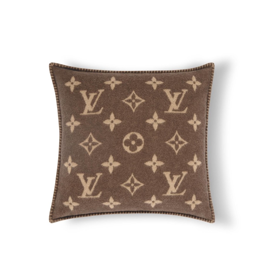 Women Louis Vuitton Home Textiles | Neo Monogram Cushion Brown