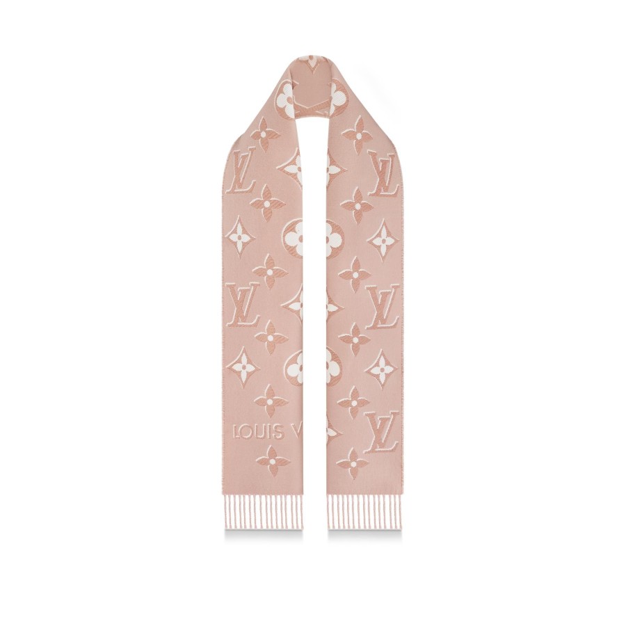 Women Louis Vuitton Scarves | Lv Essential Shine Scarf Pink