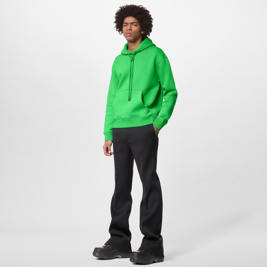 Men Louis Vuitton Knitwear And Sweatshirts | Monogram Flower Stopper Cotton Hoodie Green