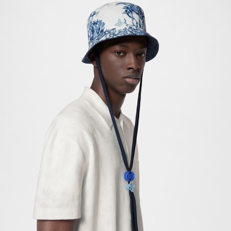 Men Louis Vuitton Hats And Gloves | Lv Play Monogram Aquagarden Bucket Hat