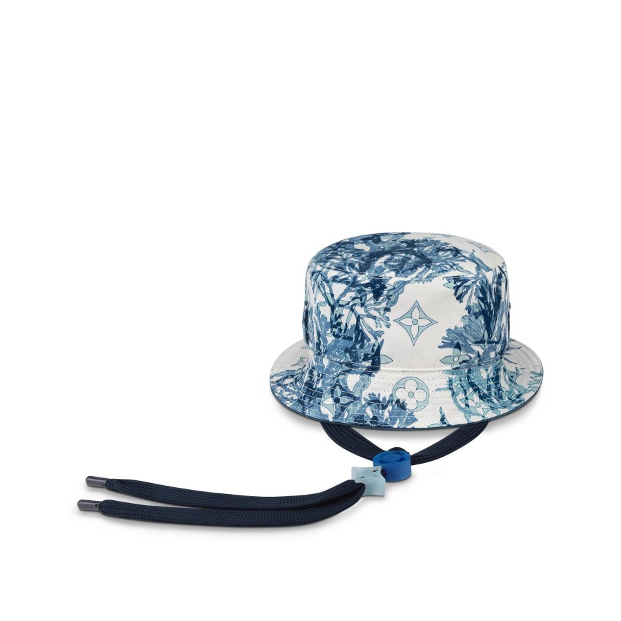 Men Louis Vuitton Hats And Gloves | Lv Play Monogram Aquagarden Bucket Hat