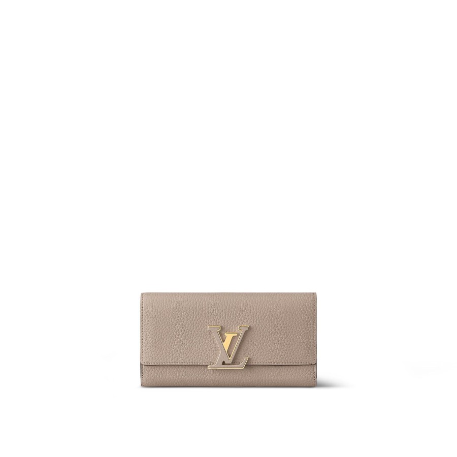 Women Louis Vuitton Long Wallets | Capucines Wallet Pebble