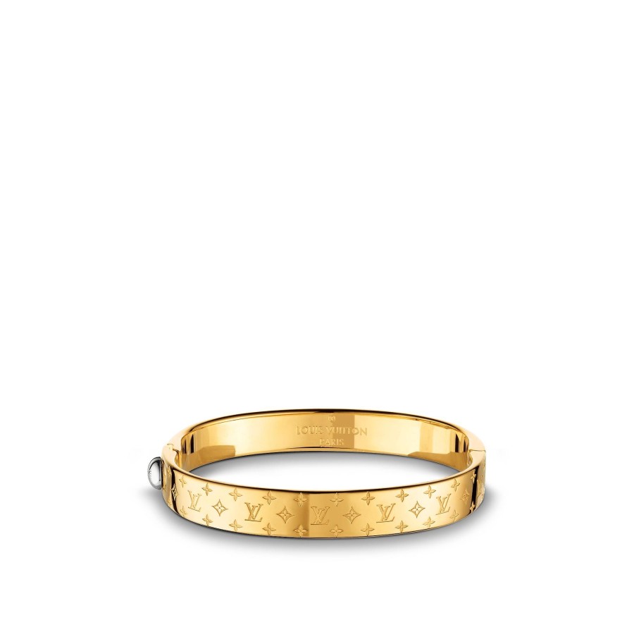 Women Louis Vuitton Bracelets | Nanogram Cuff Gold