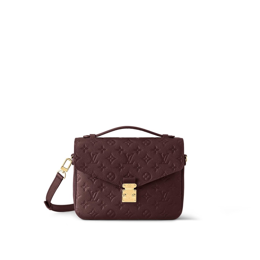 Women Louis Vuitton Leather Bags | Pochette Metis Wine