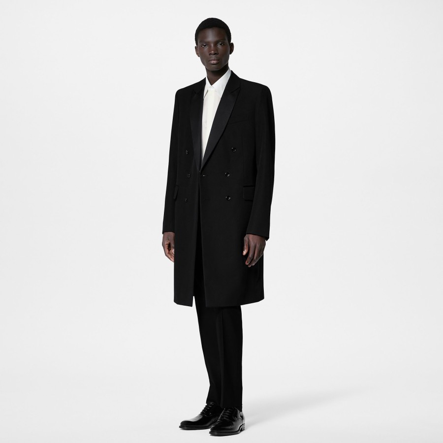 Men Louis Vuitton Coats And Outerwear | Double-Breasted Wool Tuxedo Coat