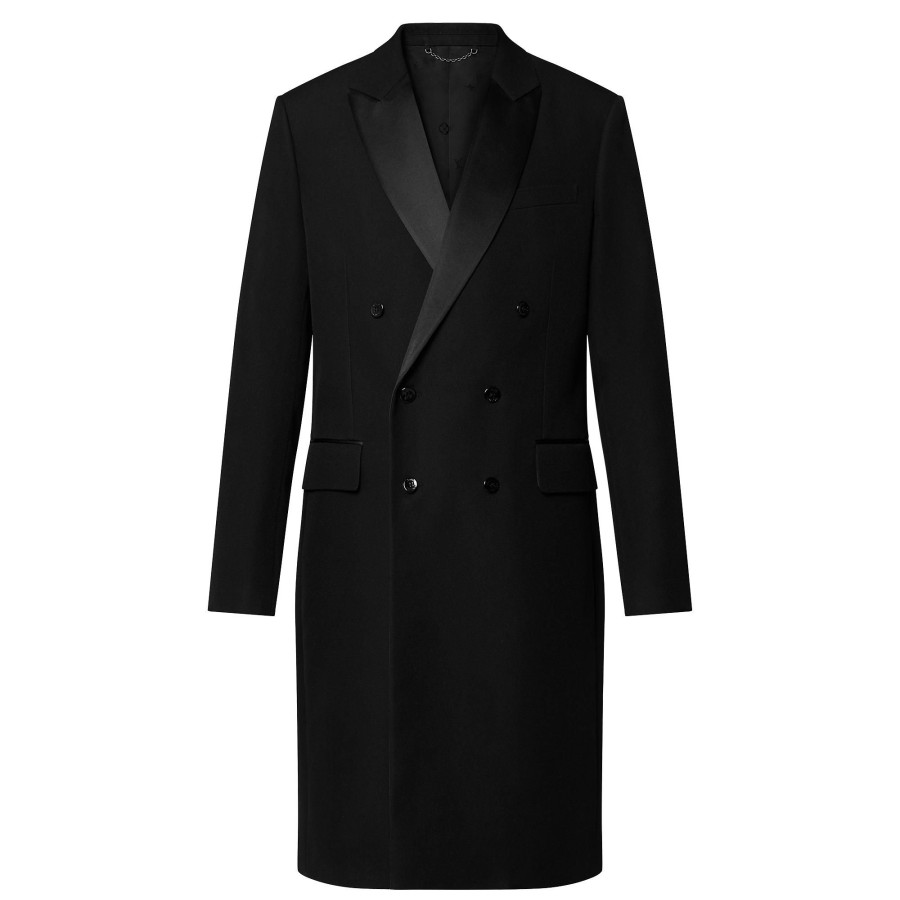 Men Louis Vuitton Coats And Outerwear | Double-Breasted Wool Tuxedo Coat