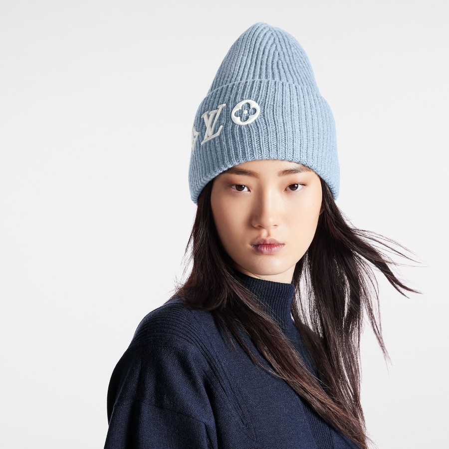 Women Louis Vuitton Hats And Gloves | Lv Headline Beanie Light Blue