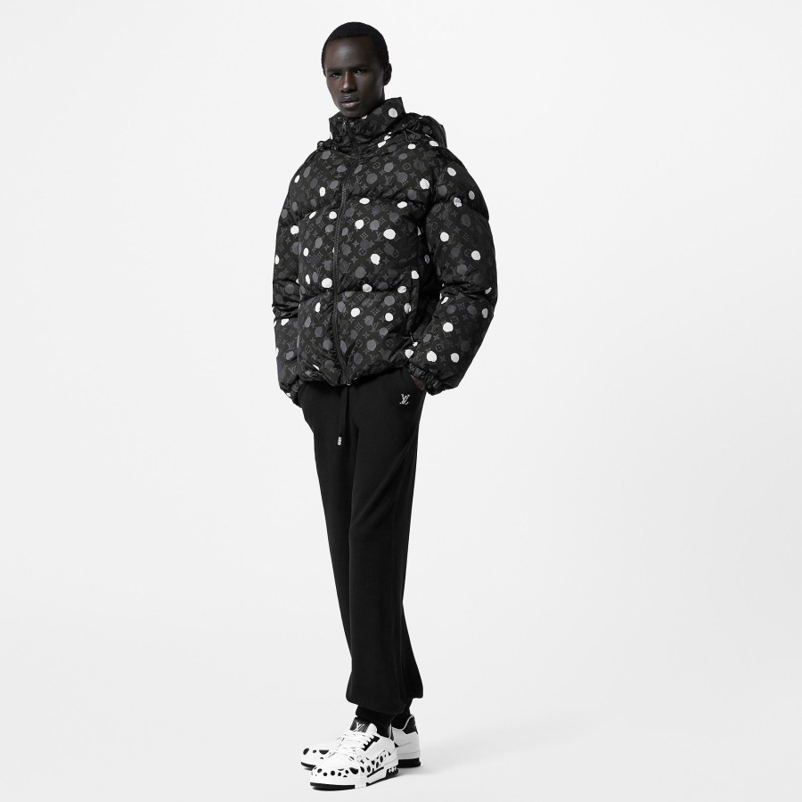 Men Louis Vuitton Coats And Outerwear | Lv X Yk Monogram Painted Dots Down Blouson