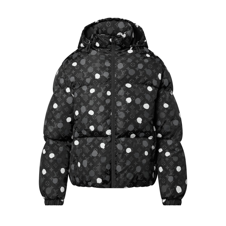 Men Louis Vuitton Coats And Outerwear | Lv X Yk Monogram Painted Dots Down Blouson