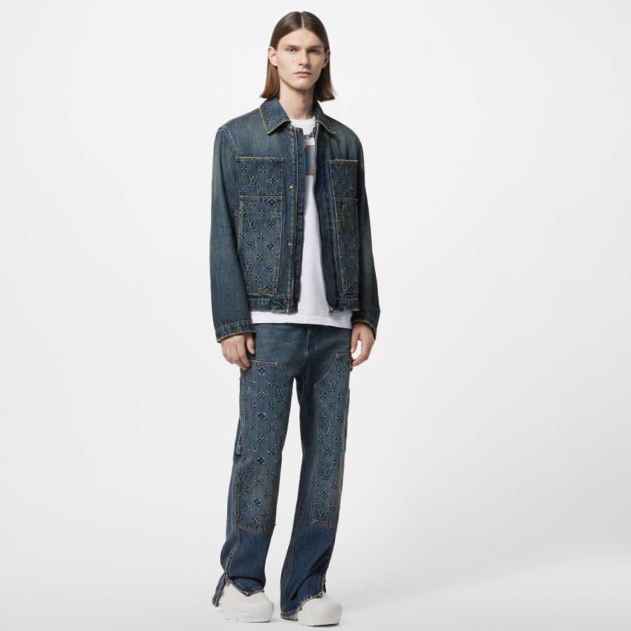 Men Louis Vuitton Coats And Outerwear | Workwear Denim Jacket