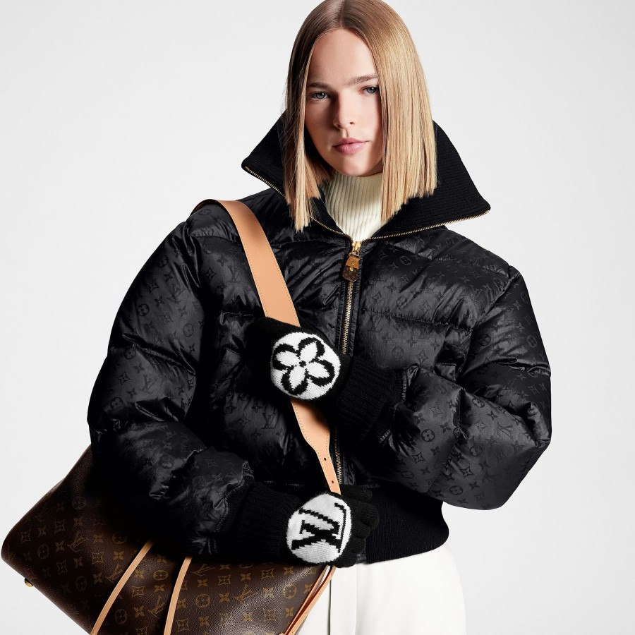 Women Louis Vuitton Hats And Gloves | Lv Medallion Gloves Black