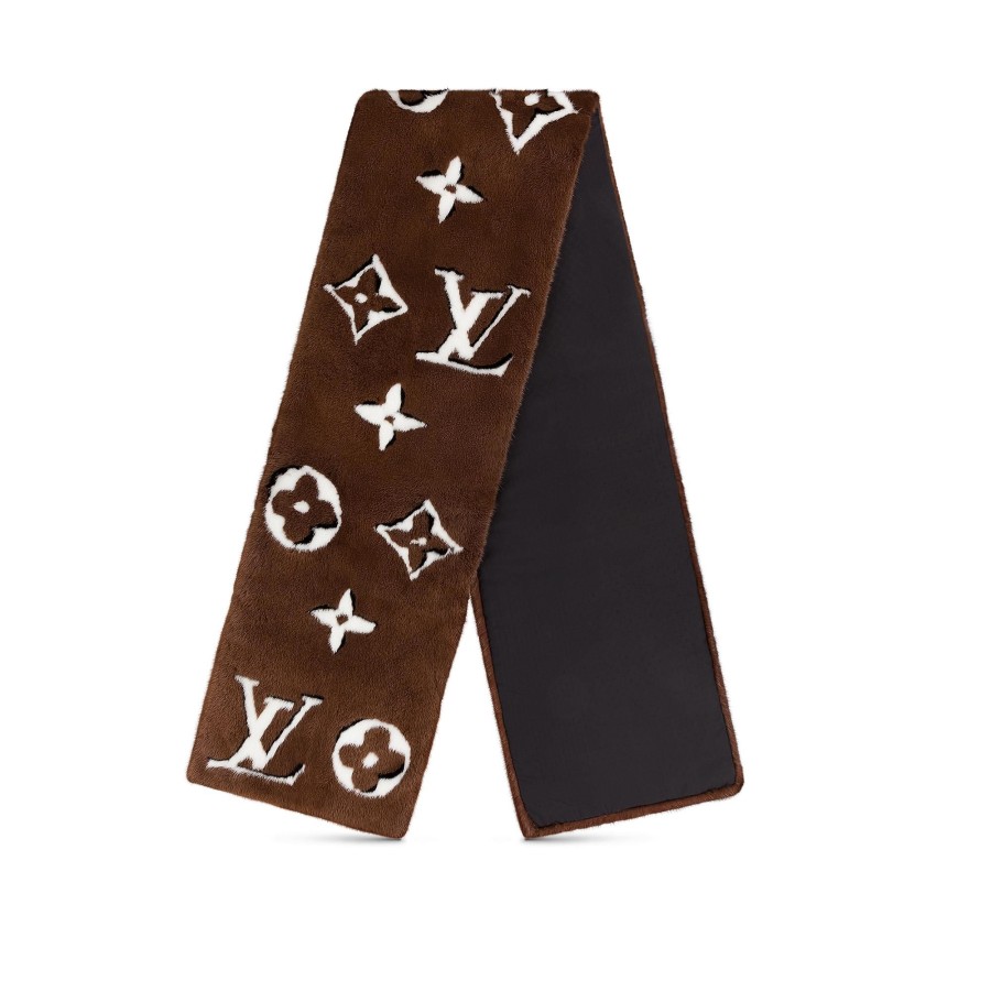 Women Louis Vuitton Scarves | Minkgram Shadow Scarf