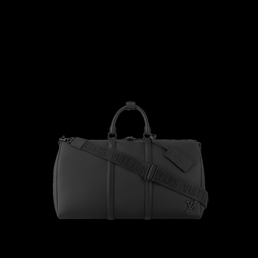 Men Louis Vuitton Travel Bags | Keepall Bandouliere 50 Black