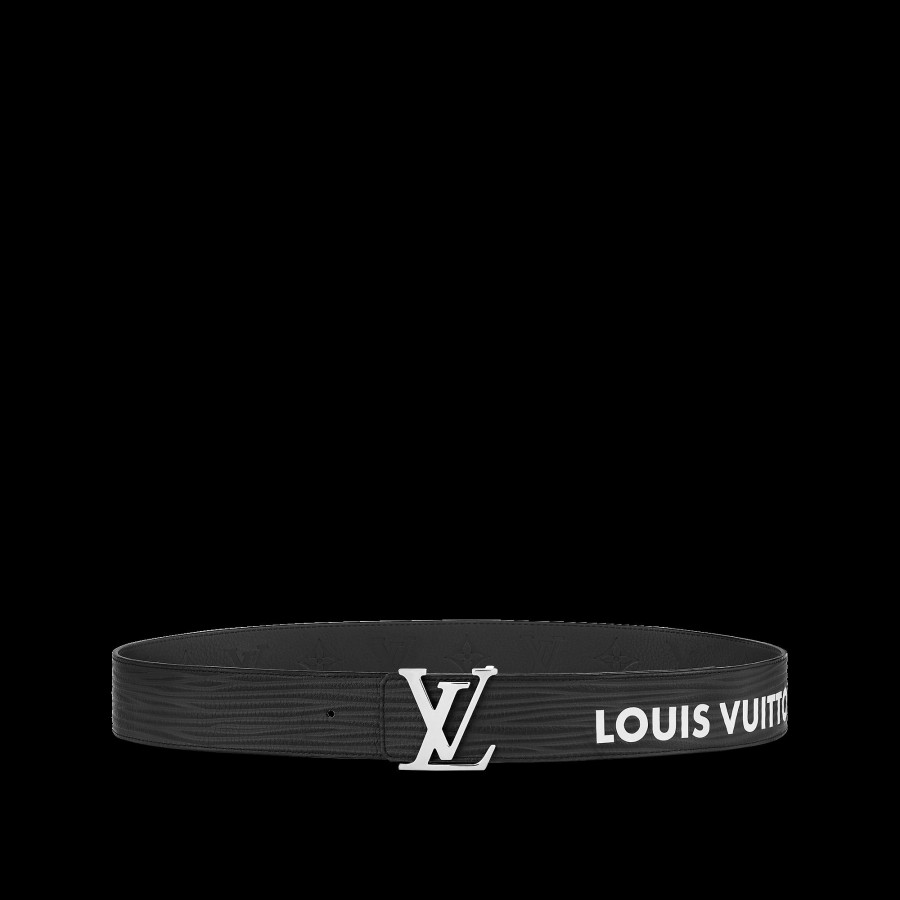 Men Louis Vuitton Belts | Lv Initials 40Mm Reversible Belt Black