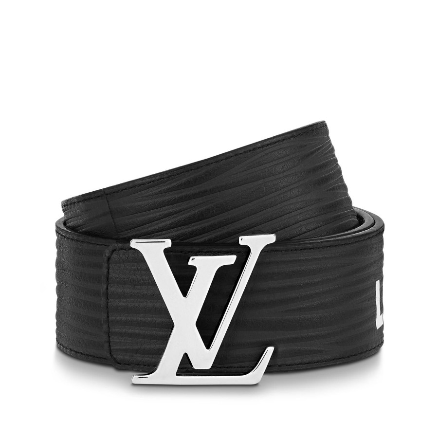 Men Louis Vuitton Belts | Lv Initials 40Mm Reversible Belt Black