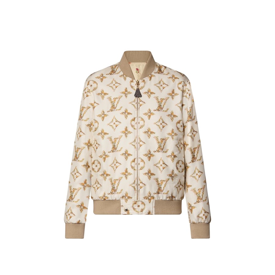 Women Louis Vuitton Coats And Jackets | Reversible Floral Monogram Bomber Jacket