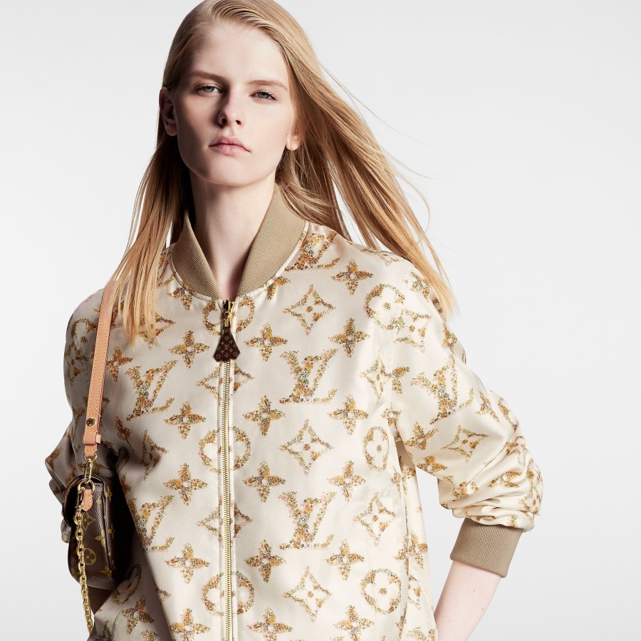 Women Louis Vuitton Coats And Jackets | Reversible Floral Monogram Bomber Jacket