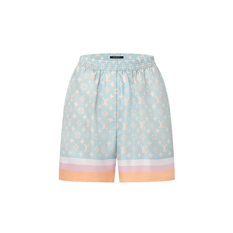 Women Louis Vuitton Skirts And Shorts | 3D Monogram Stripe Accent Pajama Shorts