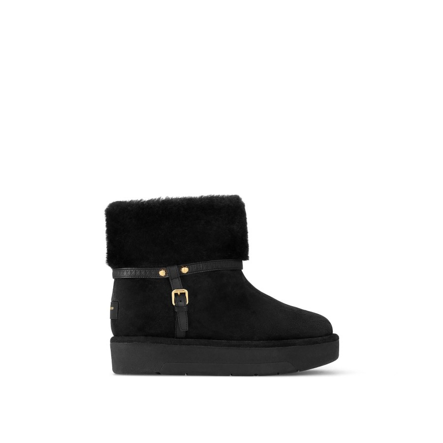 Women Louis Vuitton Boots And Booties | Aspen Platform Ankle Boot Black