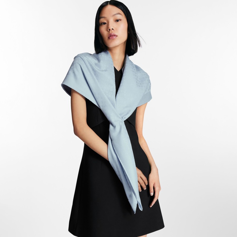 Women Louis Vuitton Shawls And Stoles | Evermore Shawl Light Blue