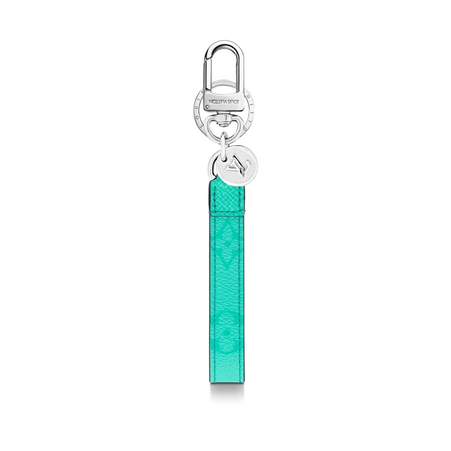 Men Louis Vuitton Key Holders And Bag Charms | Slim Dragonne Bag Charm & Key Holder Green