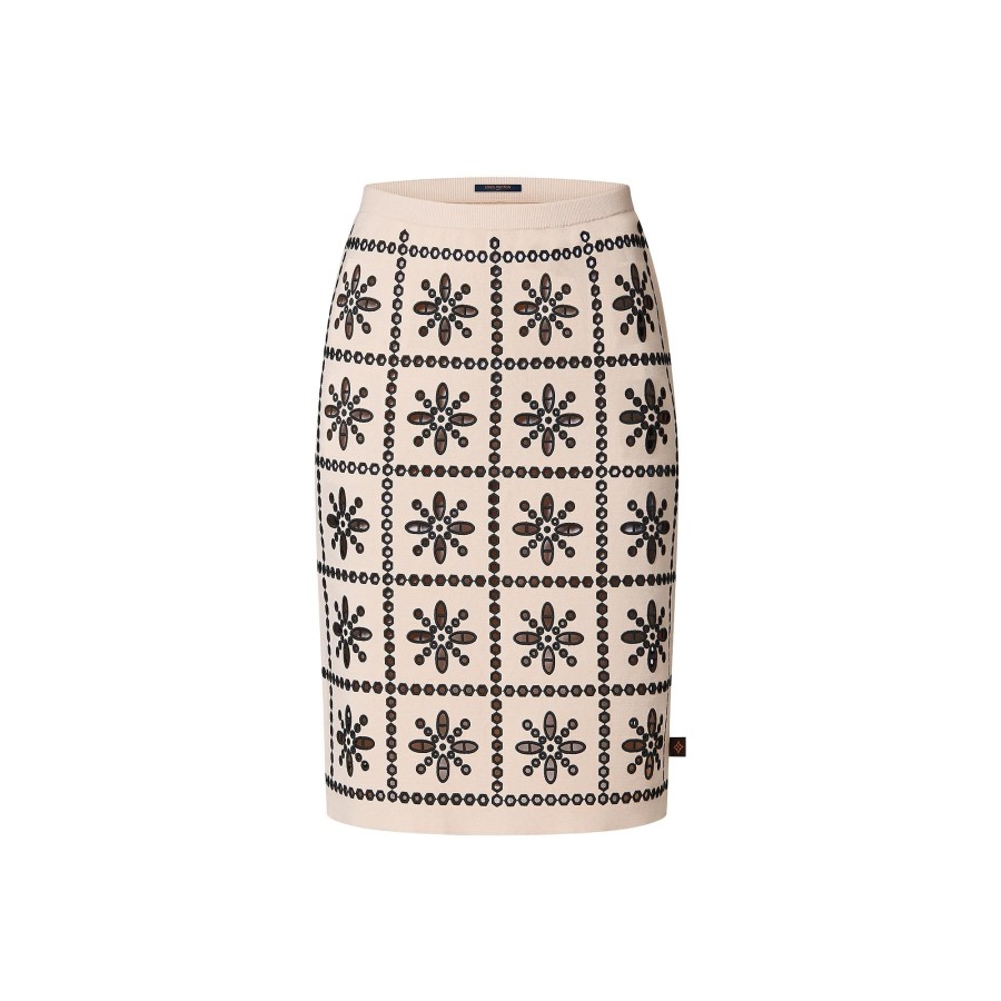 Women Louis Vuitton Knitwear | Broderie Anglaise Knit Skirt