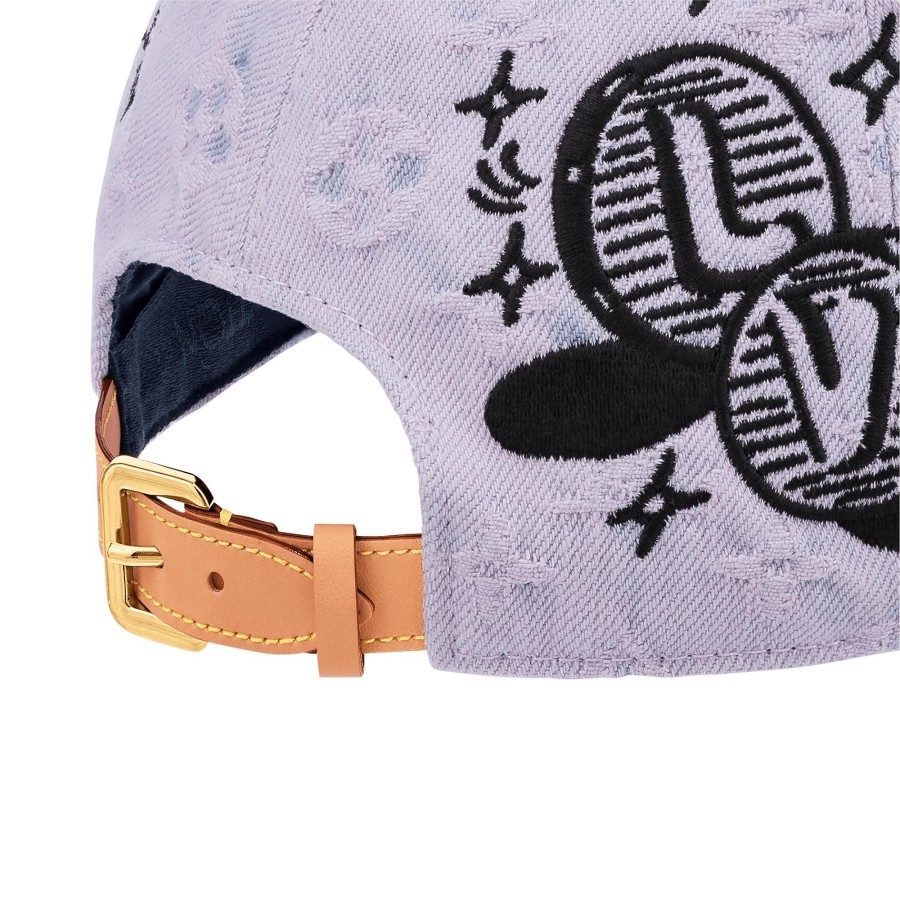 Men Louis Vuitton Hats And Gloves | Denim Mng Bleached Cap