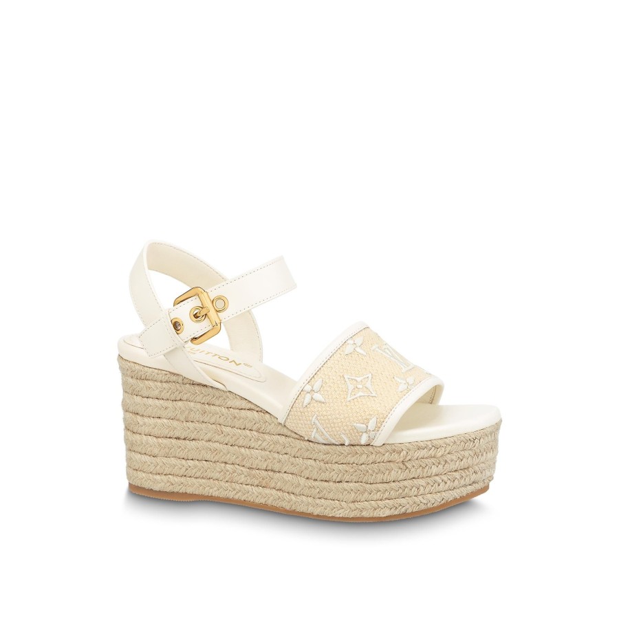 Women Louis Vuitton Sandals And Espadrilles | Starboard Wedge Sandal