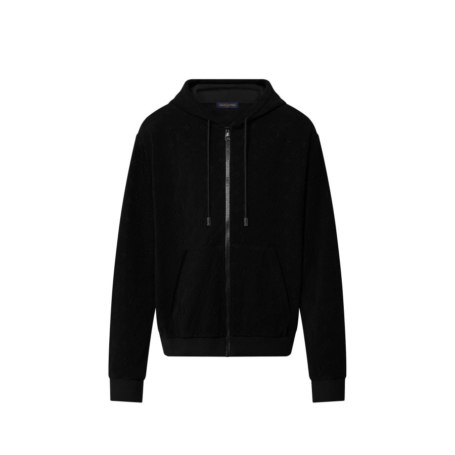 Men Louis Vuitton Knitwear And Sweatshirts | Monogram French Terry Zip-Through Hoodie