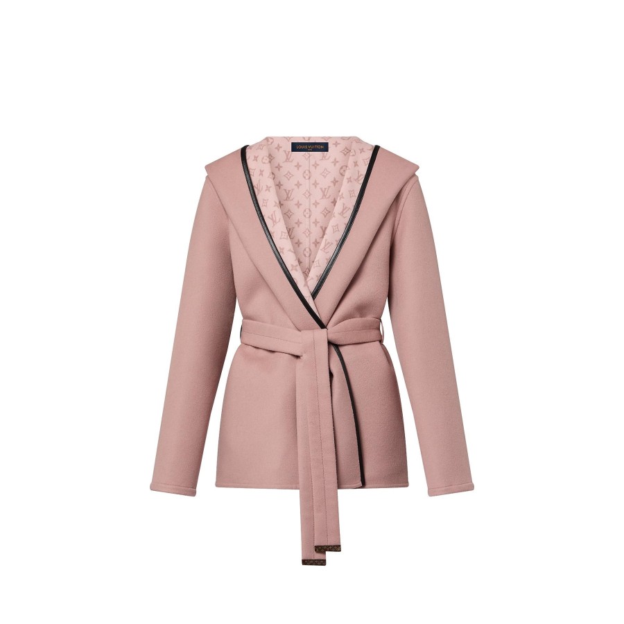 Women Louis Vuitton Coats And Jackets | Signature Short Hooded Wrap Coat