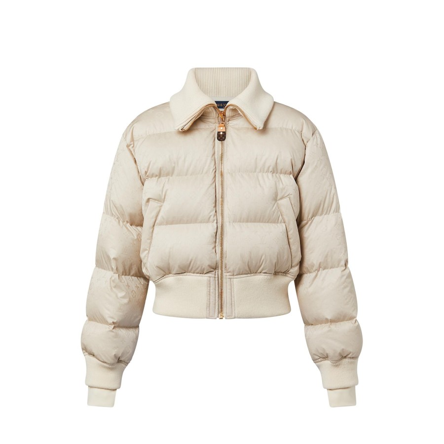 Women Louis Vuitton Coats And Jackets | Cropped Monogram Puffer Jacket Rope