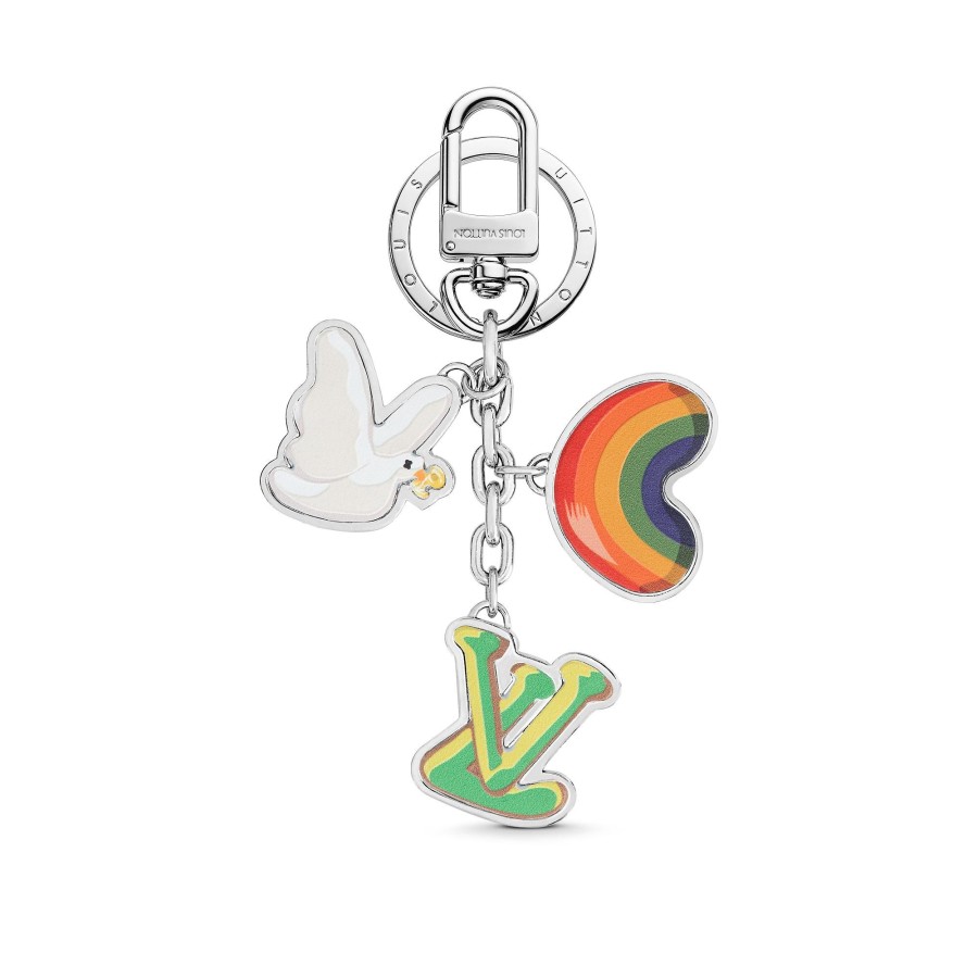 Men Louis Vuitton Key Holders And Bag Charms | Lv Good Vibes Bag Charm And Key Holder