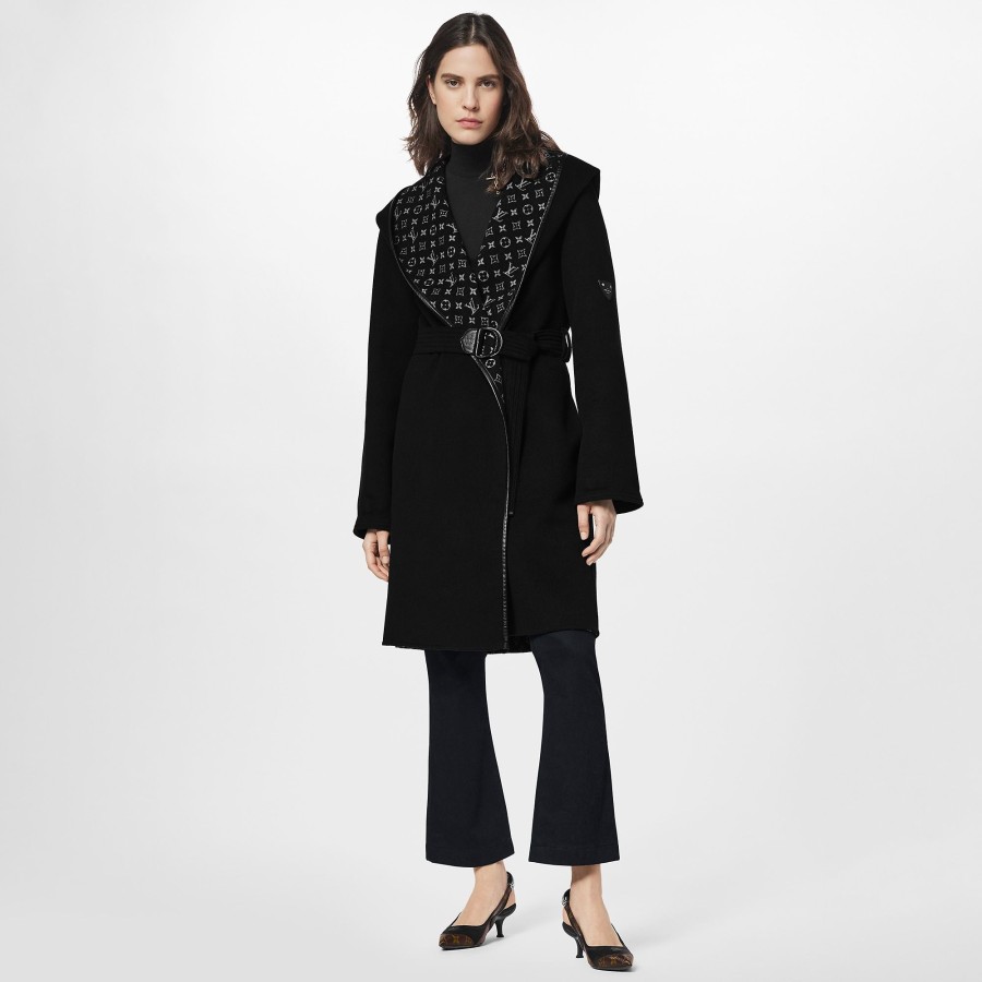 Women Louis Vuitton Coats And Jackets | Hooded Wrap Coat