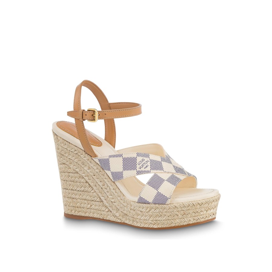 Women Louis Vuitton Sandals And Espadrilles | Starboard Wedge Sandal