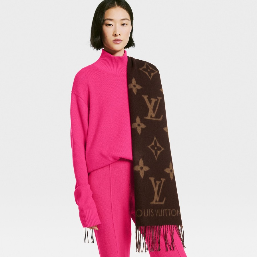 Women Louis Vuitton Scarves | Reykjavik Scarf Dark Brown